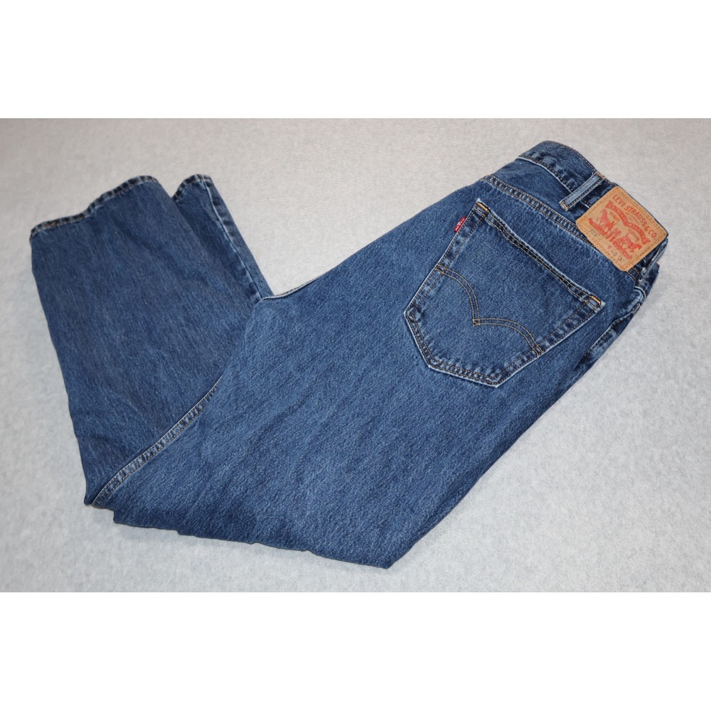 Levi Strauss 505 Jeans Mens 40x32 Blue Regular Fit Straight Leg Denim Cotton